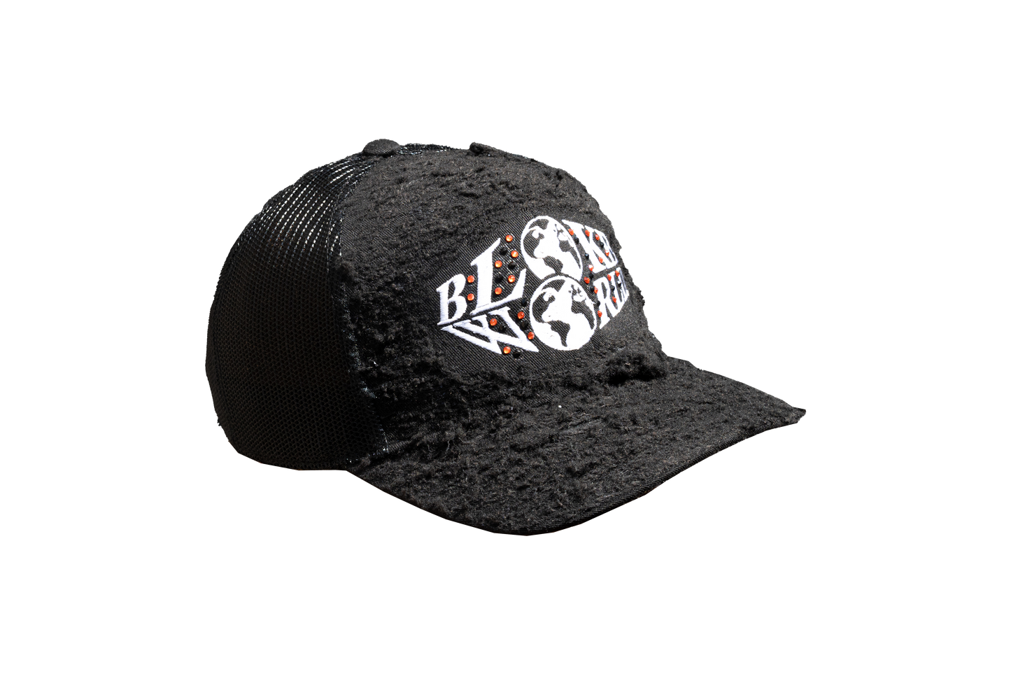 BLOKE BLACK/ORANGE RIPPED TRUCKER